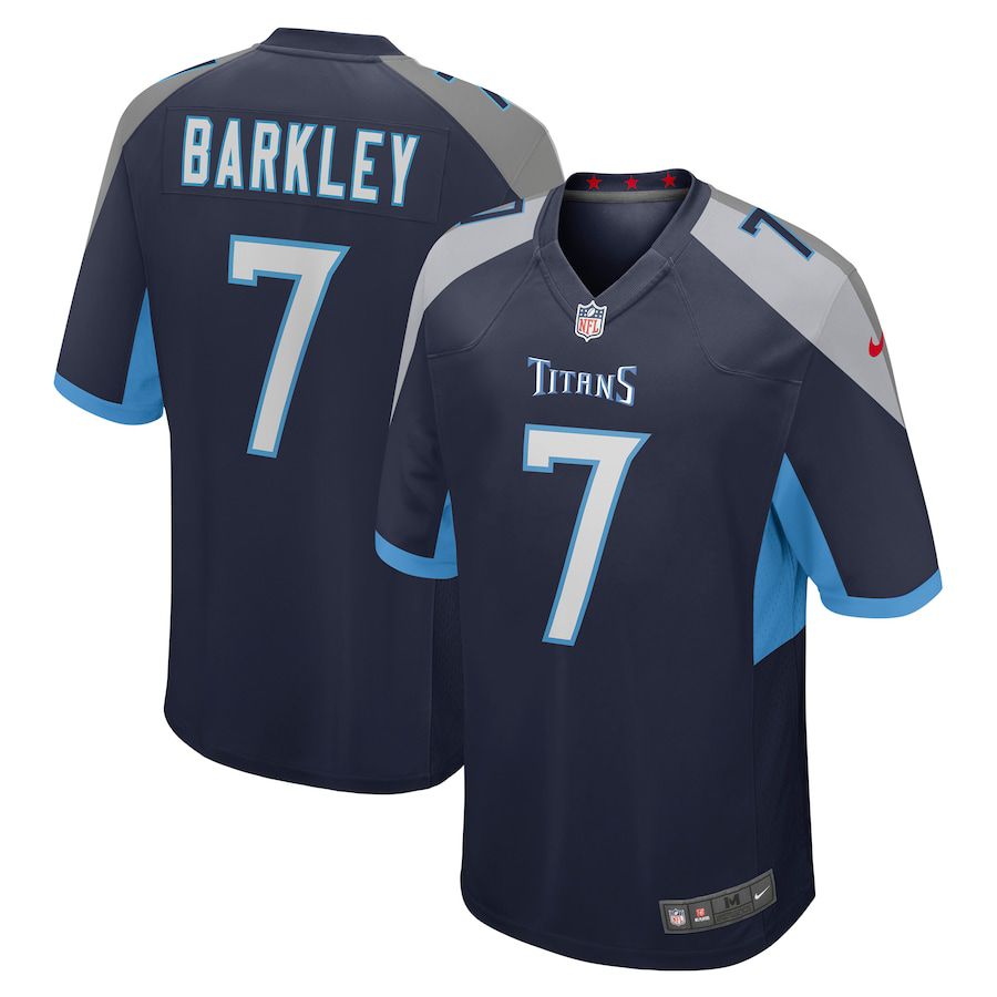 Men Tennessee Titans #7 Matt Barkley Nike Navy Player Game NFL Jersey